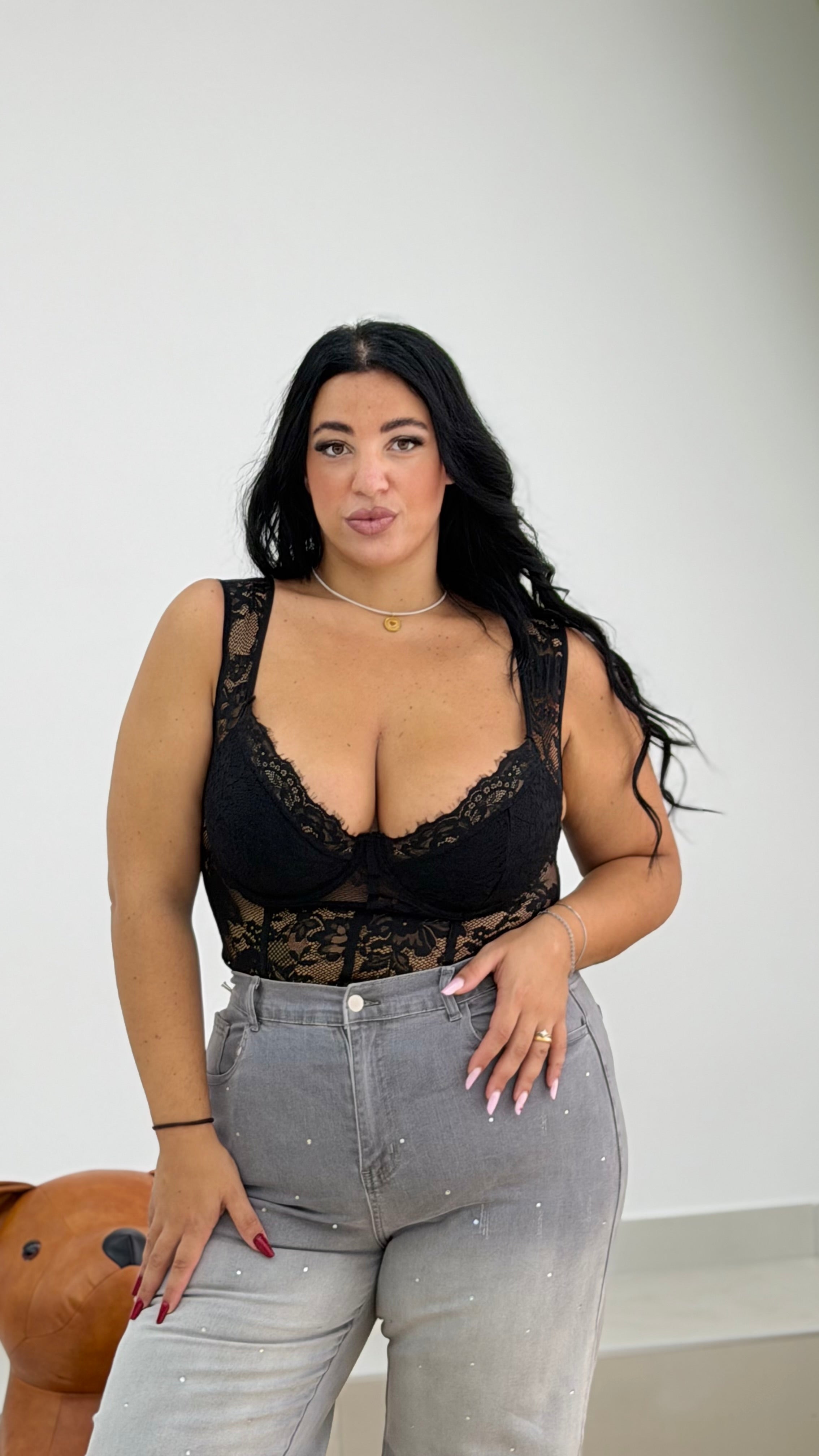Body Brenda in pizzo Curvy