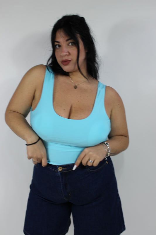 Body Mara Curvy Azzurro