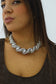 Collana treccia strass