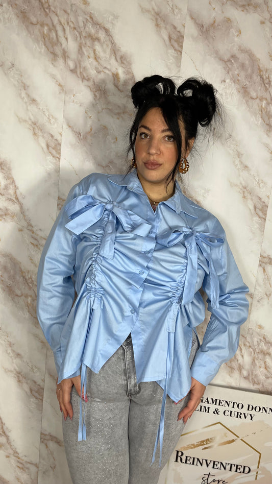 Camicia Layla Curvy Azzurra