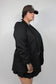 Giacca Drappeggiata Curvy Nera