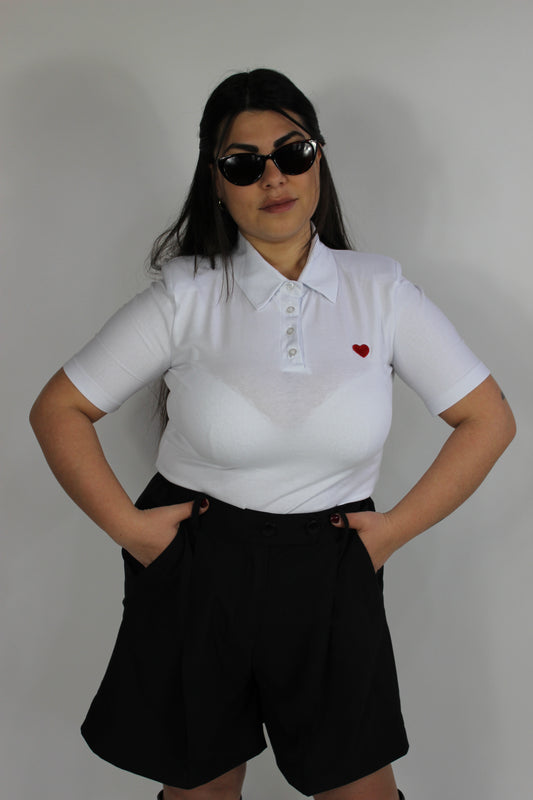 Polo Cuore Slim Bianca