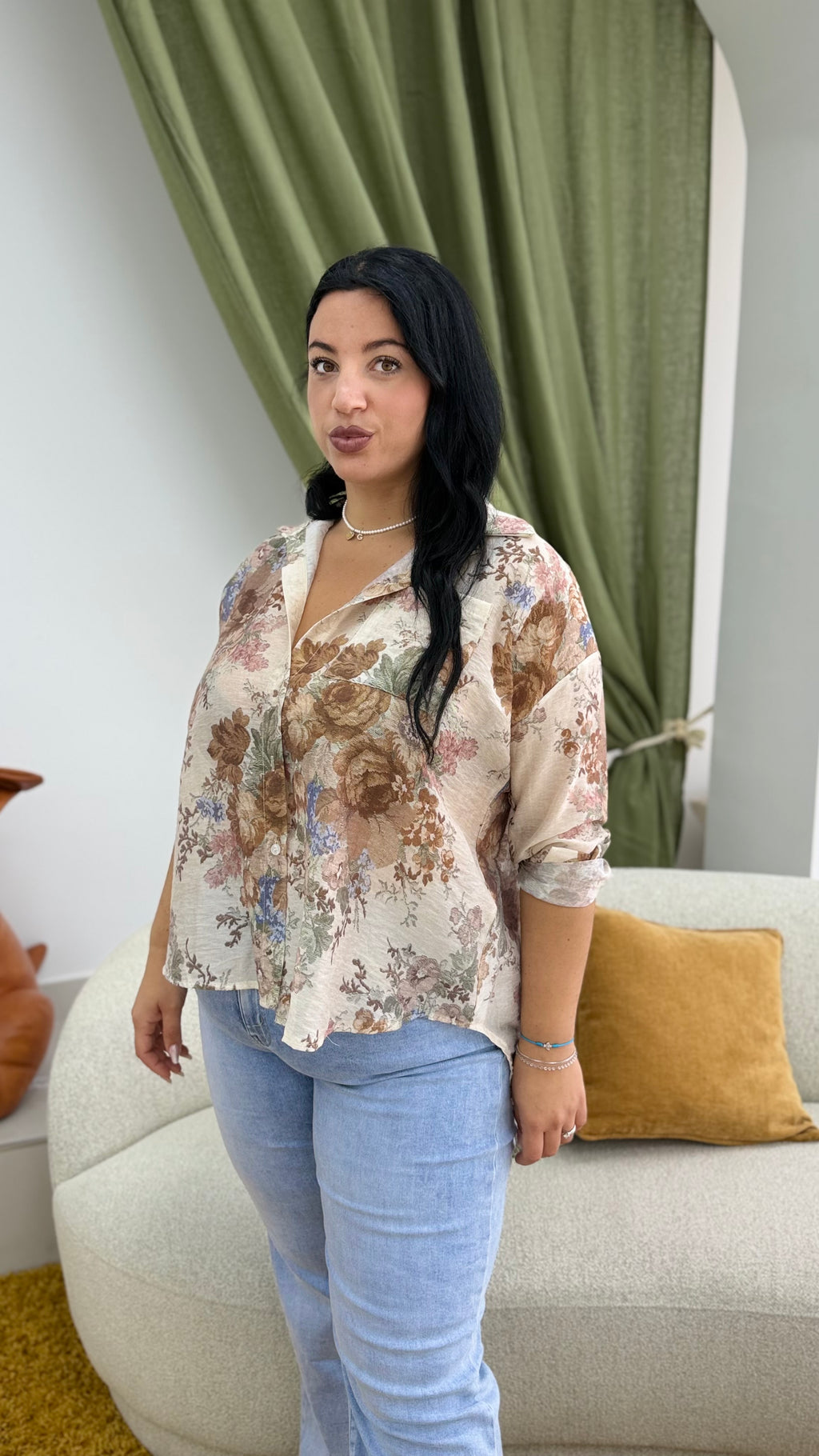Camicia fiori Curvy PROMO