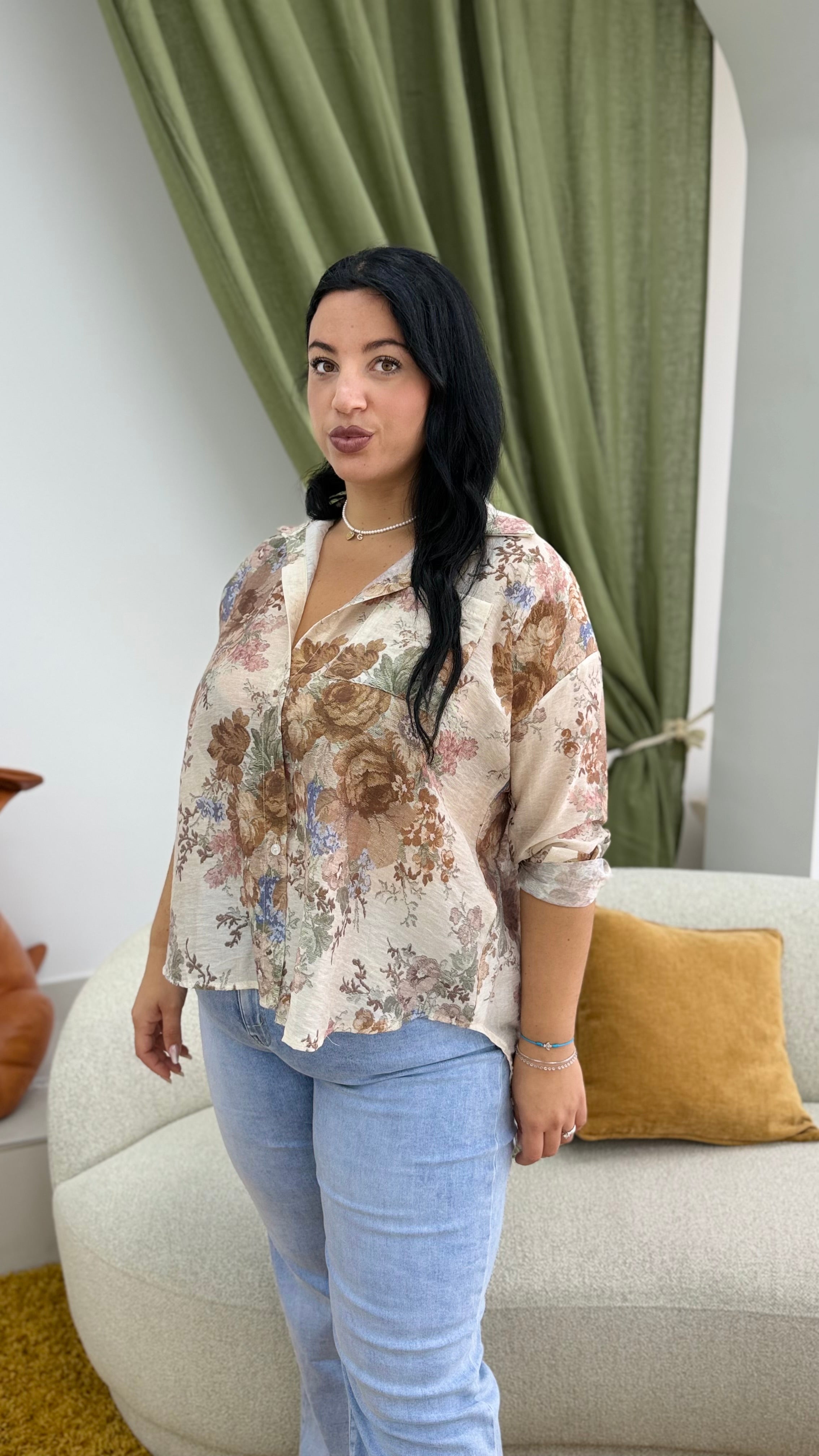 Camicia fiori Curvy PROMO