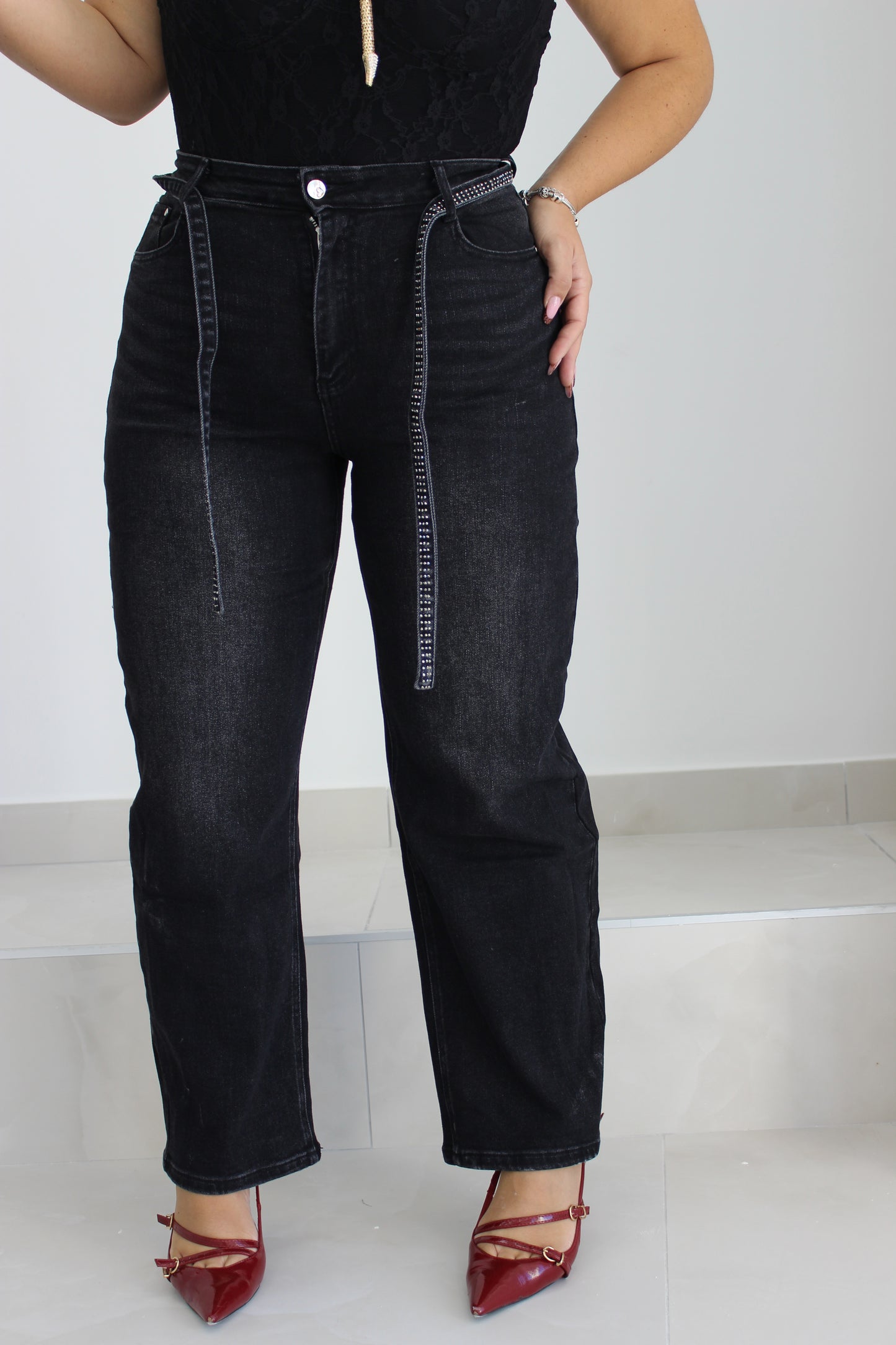 Jeans Ballon con cinturina