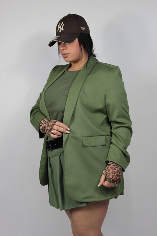 Giacca Drappeggiata Curvy Verde