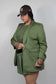 Giacca Drappeggiata Curvy Verde