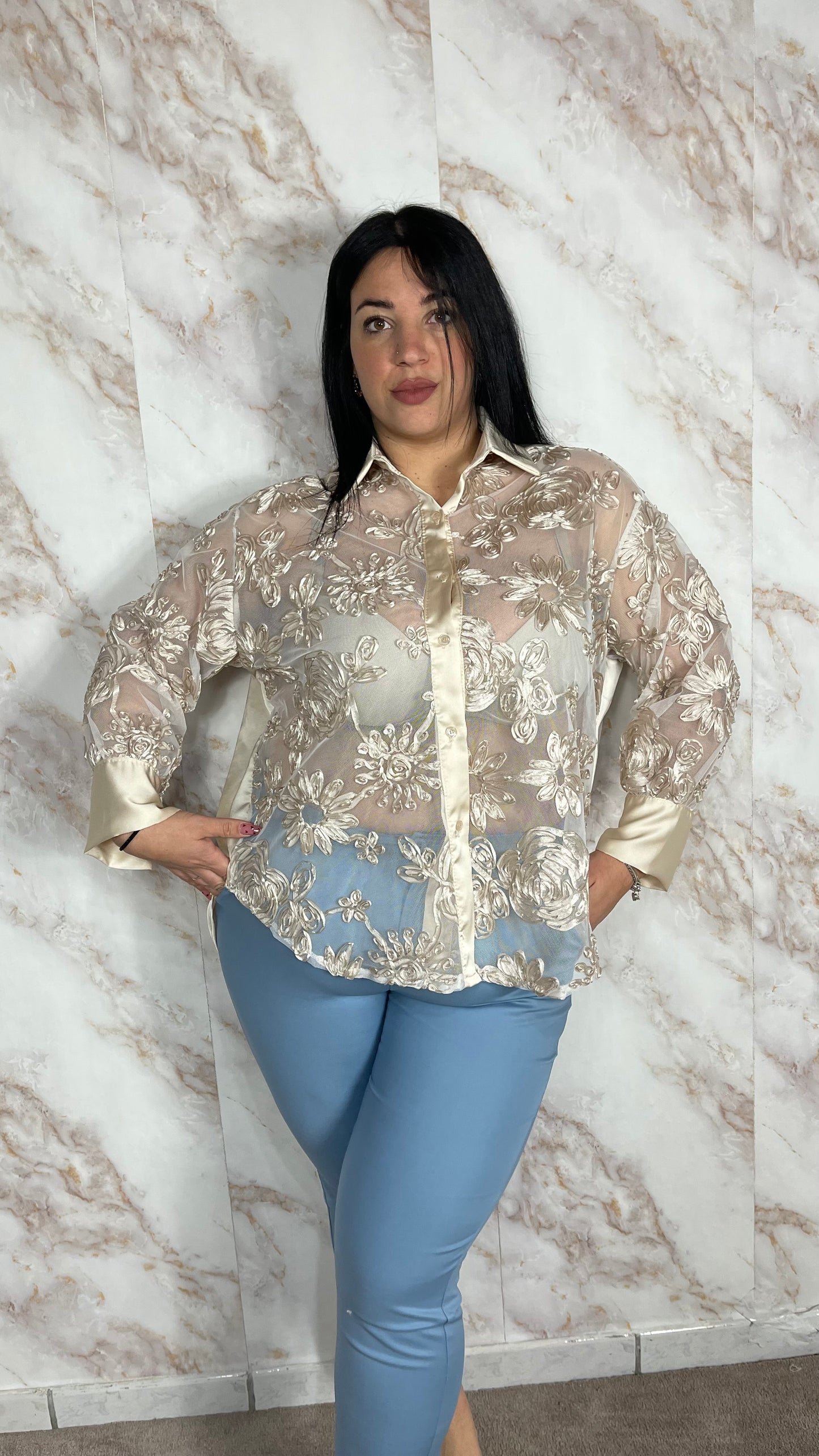 Camicia Champagne Oversize