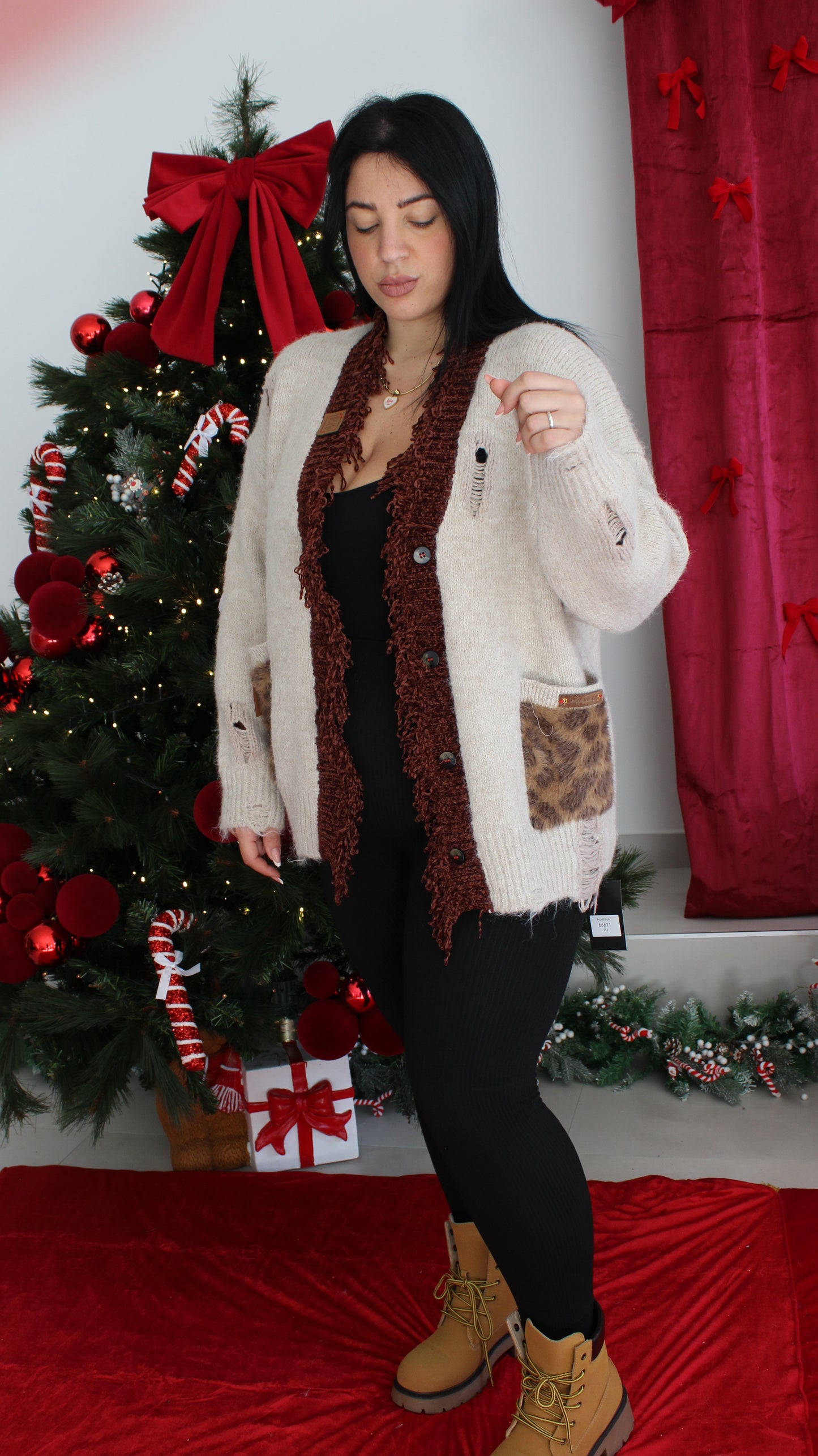 Leggings a costine felpato