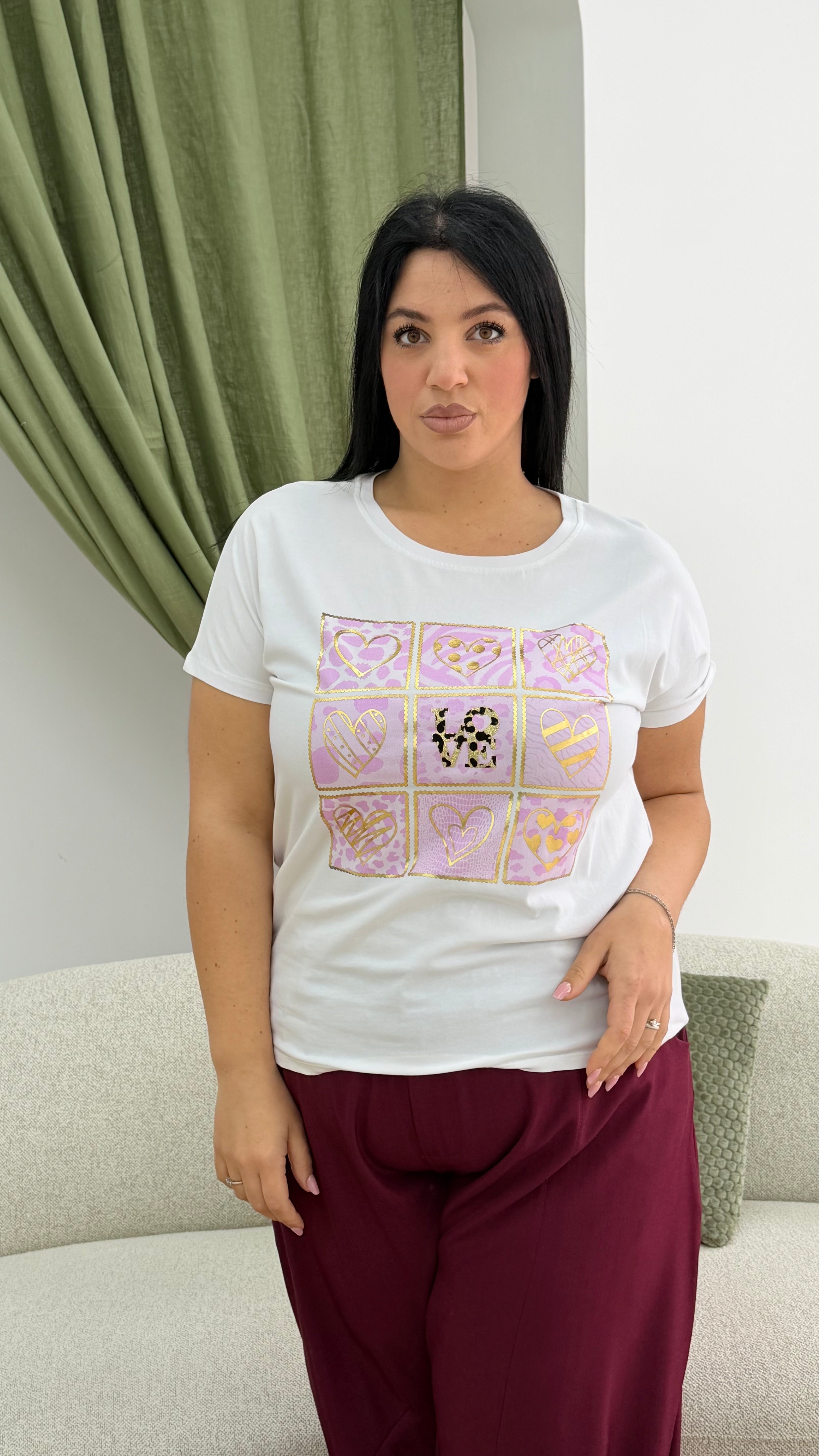 T-shirt Love oversize
