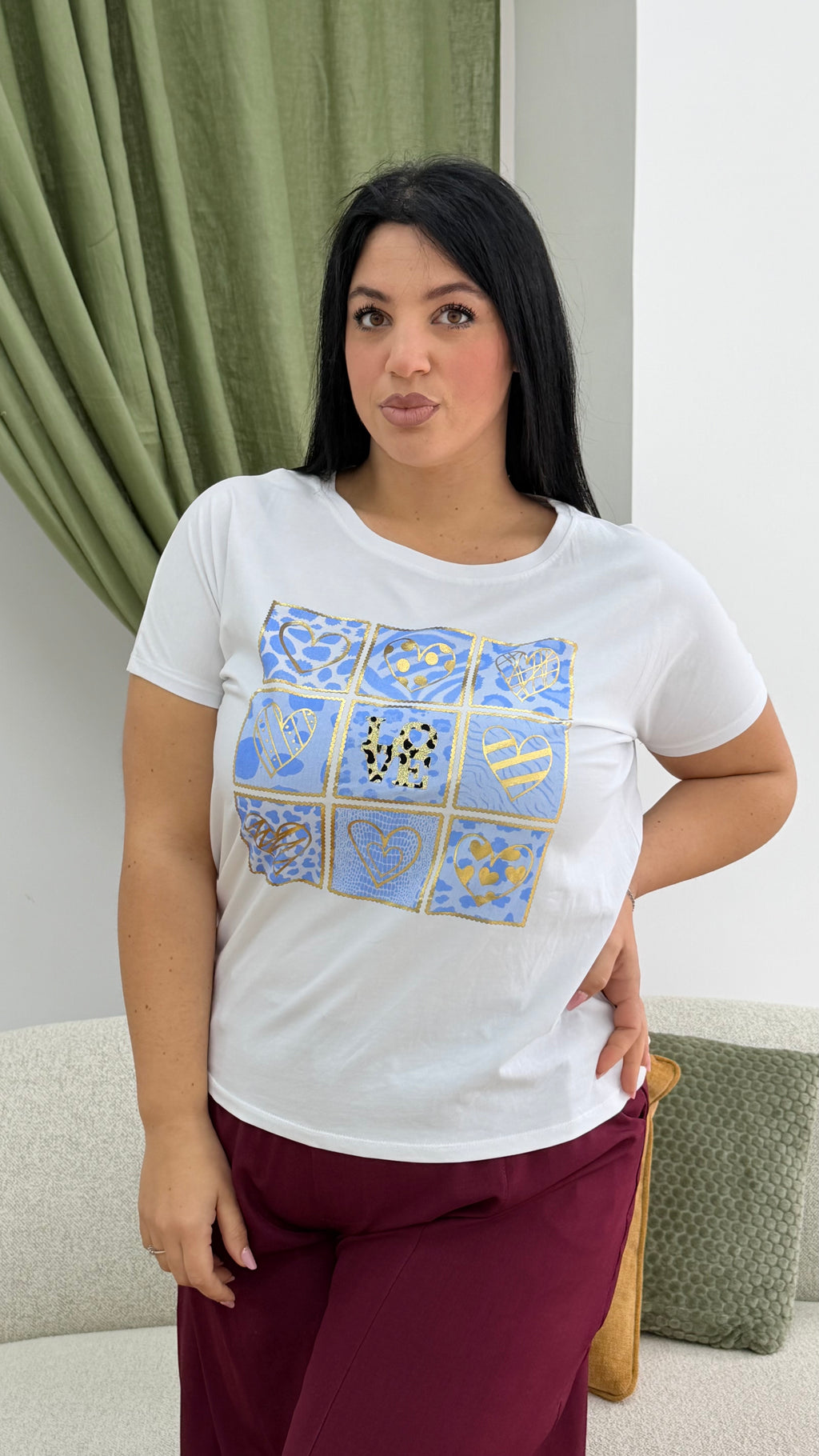 T-shirt Love oversize