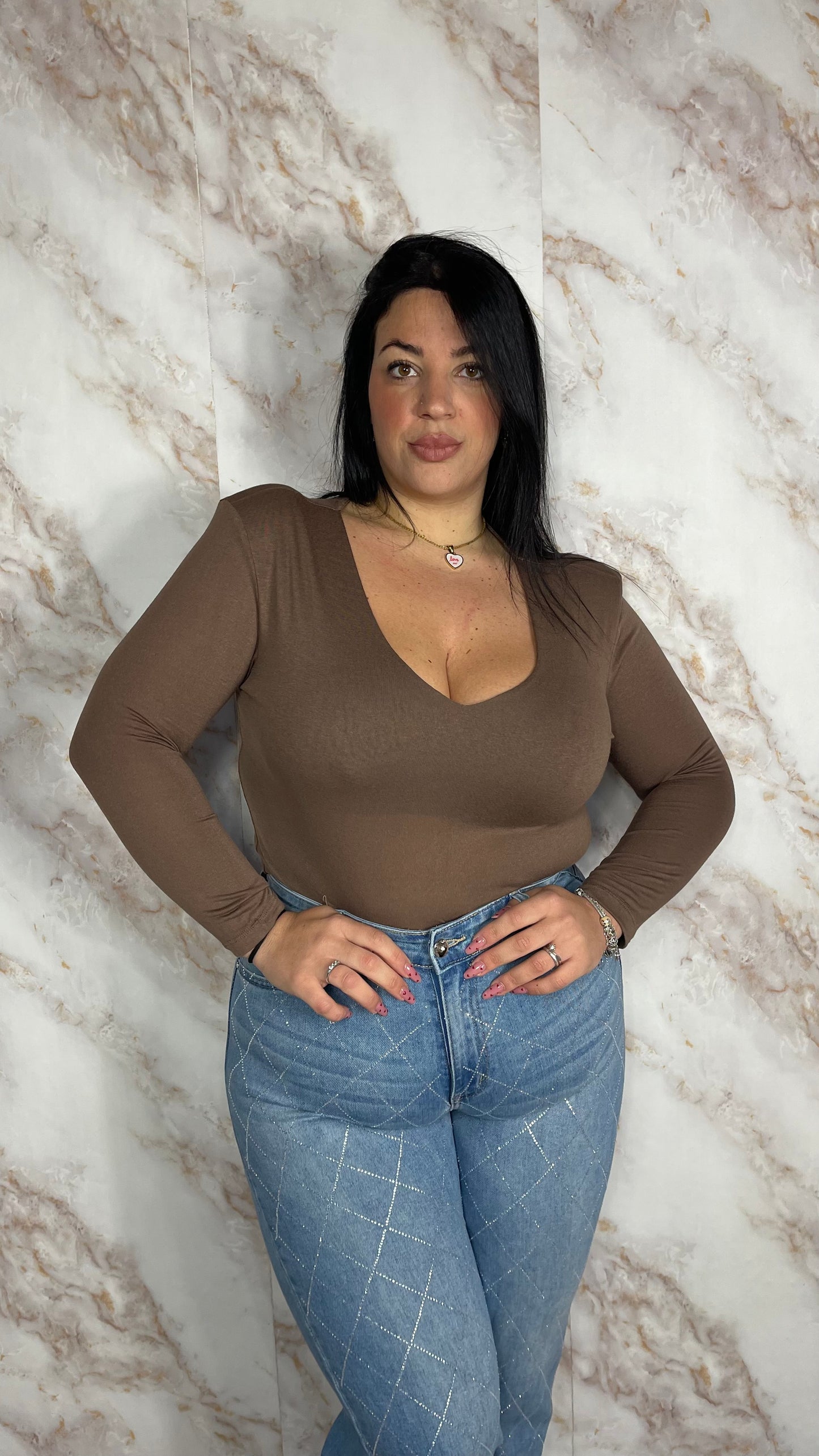 Body 293 marrone Curvy