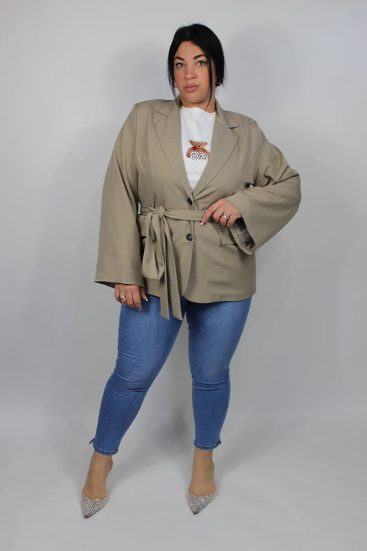 Giacca Coulisse Curvy Beige
