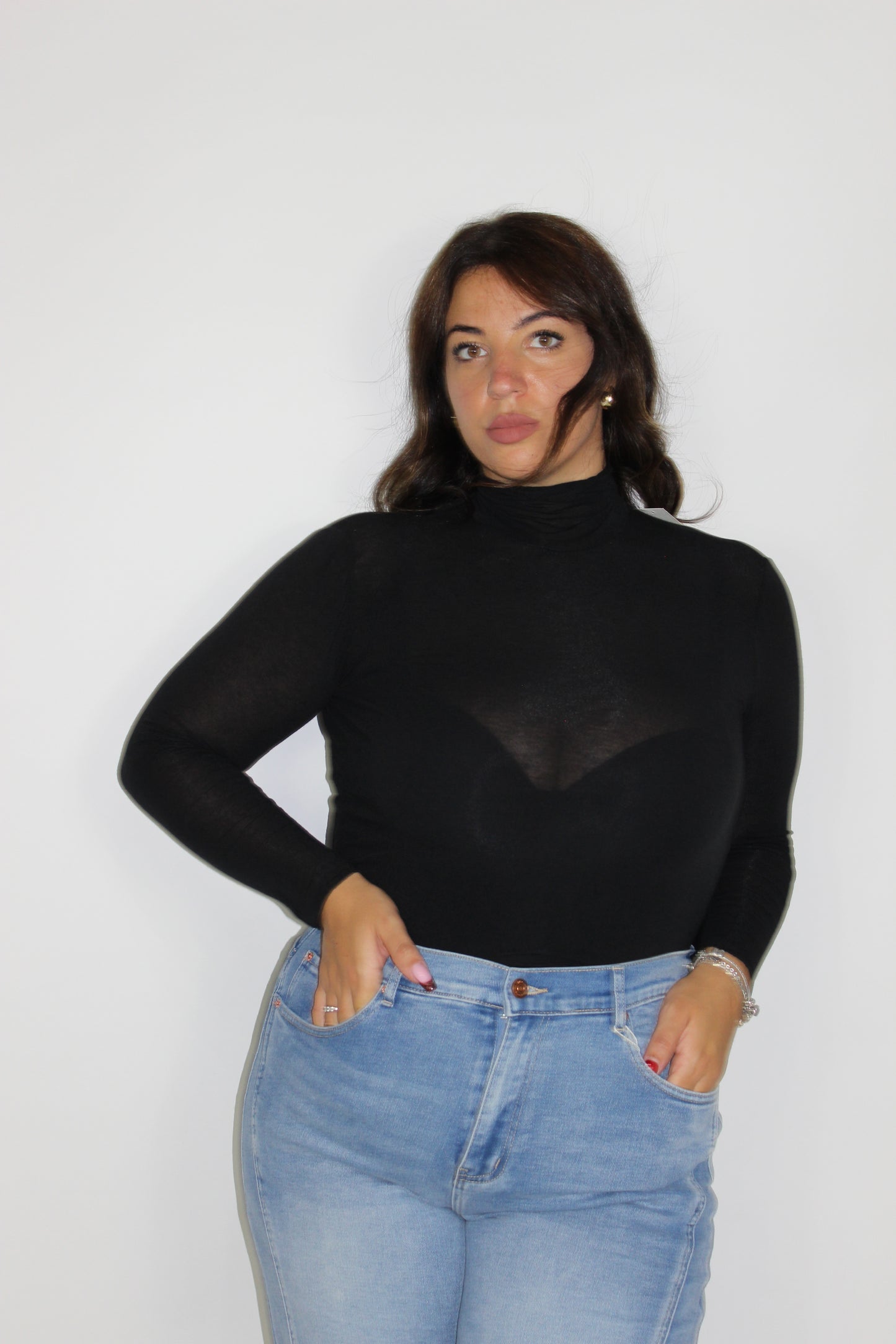 Maglia Cashmere collo alto Curvy 11 colori