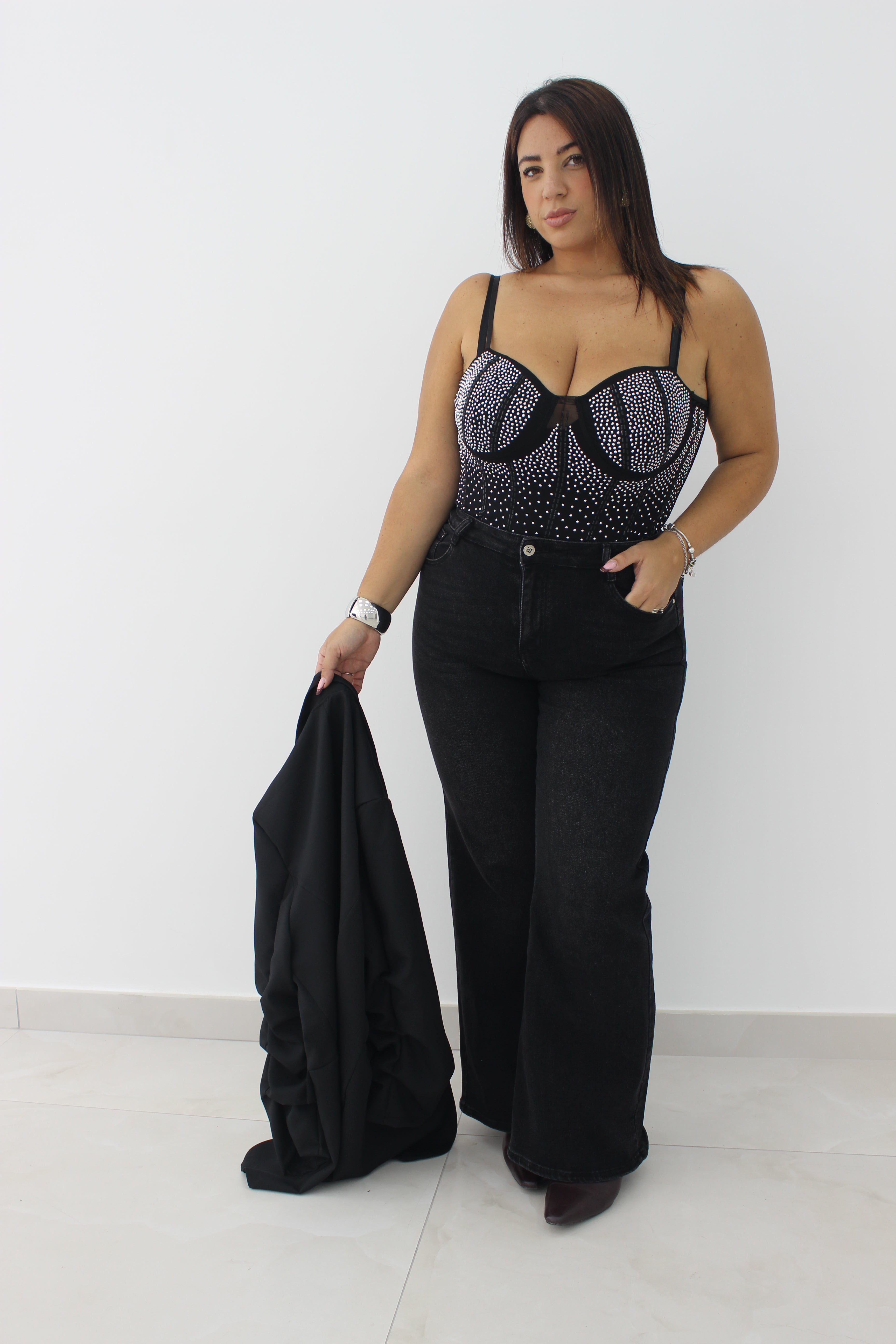 Jeans zampa nero lavagna (42/52)