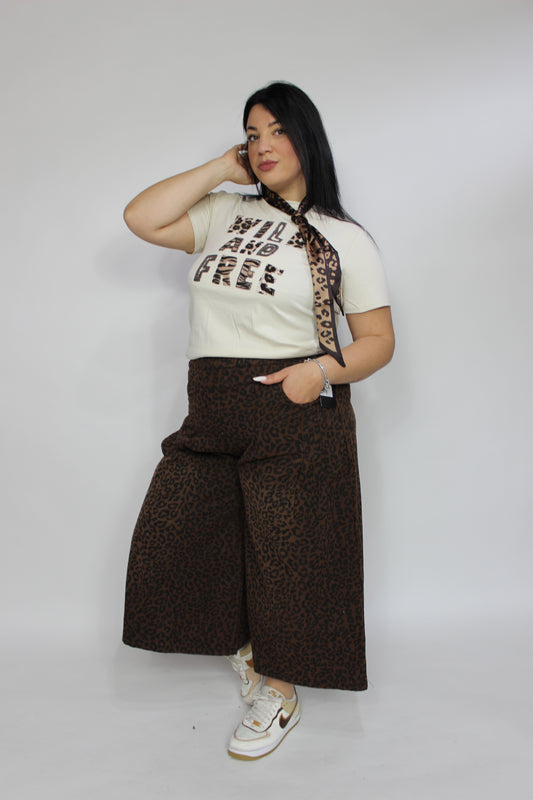Jeans zampa animalier Slim & Curvy