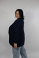 Giacca Drappeggiata Curvy Blu notte