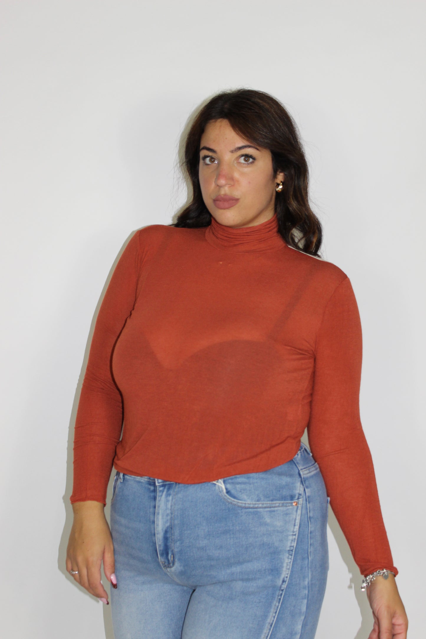 Maglia Cashmere collo alto Curvy 11 colori