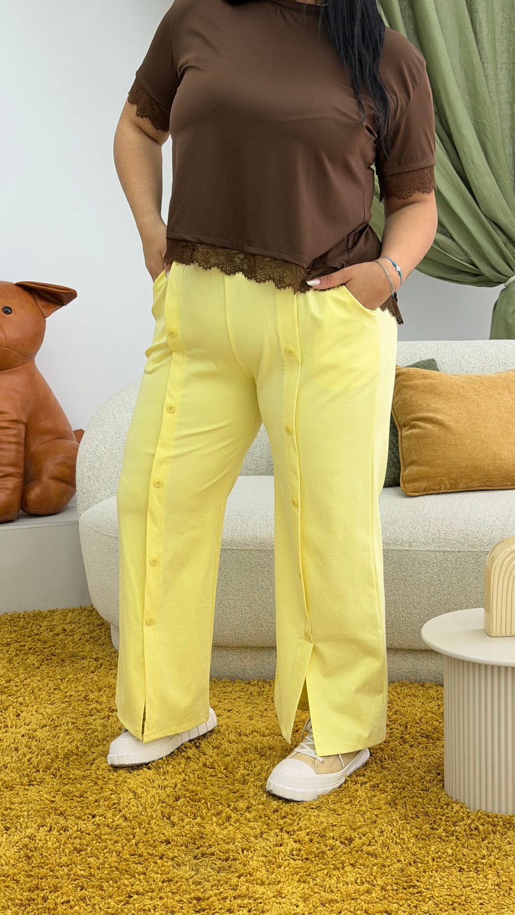Pantalone bottoni CURVY PROMO