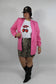 Giacca Drappeggiata Curvy Rosa