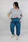 Pantalone Cargo Curvy Verde Petrolio