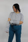 T-Shirt Manicotti Curvy Grigia