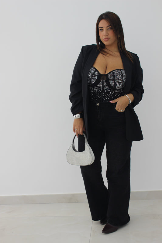 Jeans zampa nero lavagna (42/52)