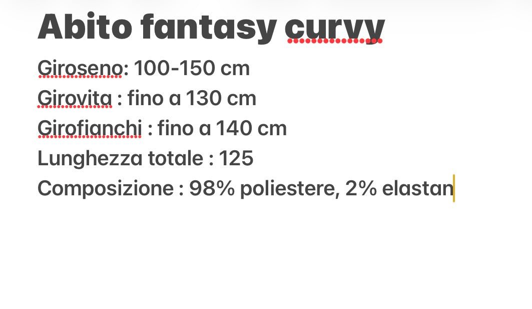 Abito Fantasy Curvy