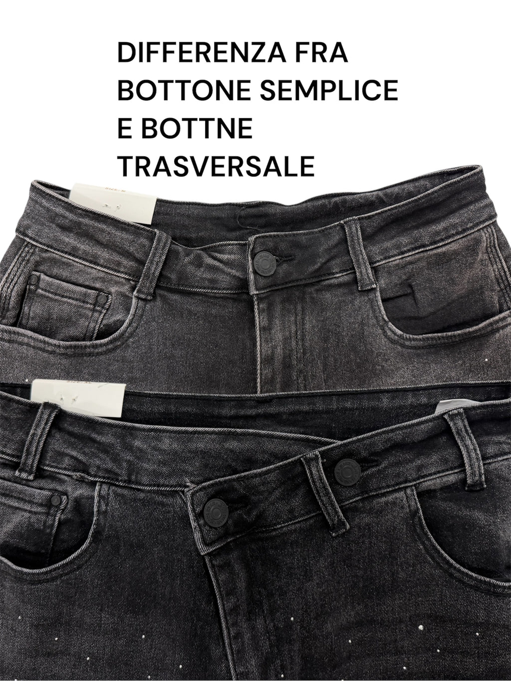 Jeans ballon strass nero (42/52+)