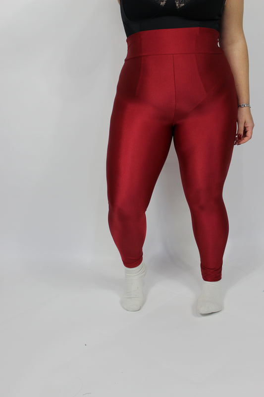 Leggings Satin Curvy Bordeaux