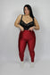 Leggings Satin Curvy Bordeaux