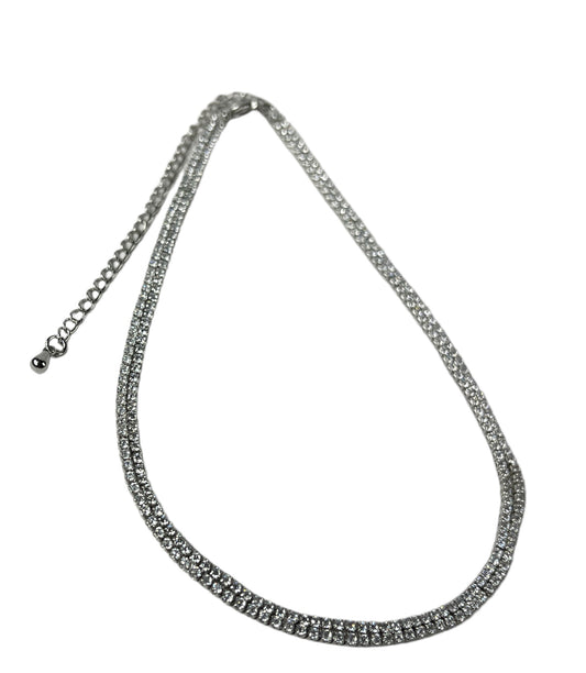 Choker doppio strass